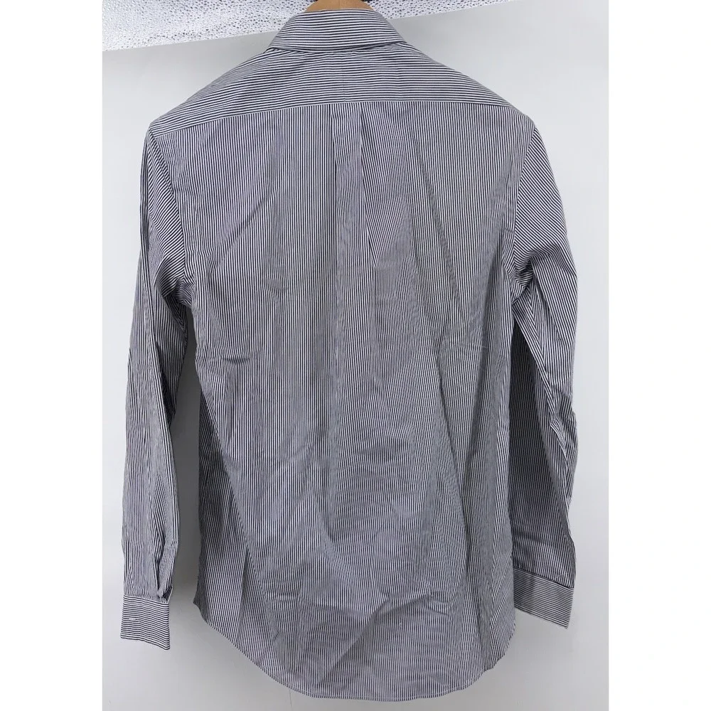 New Polo Ralph Lauren Small White Black Long Sleeve Striped Button Down